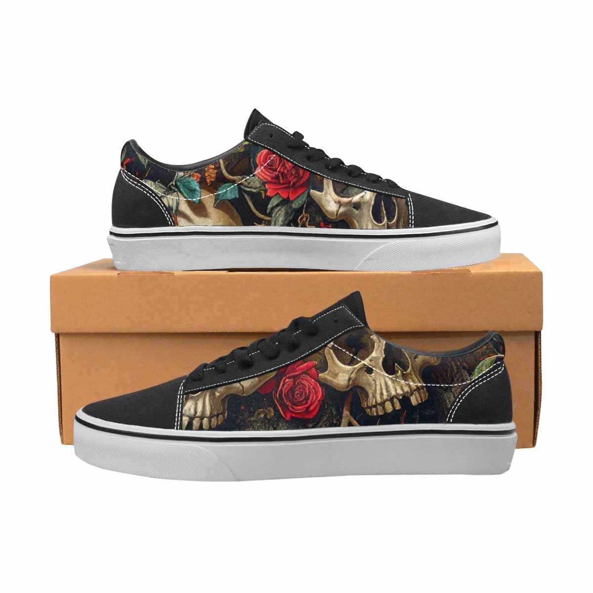WOMEN'S More Overlapping Ontop Each Lace-Up Canvas Melting Art Sneakers