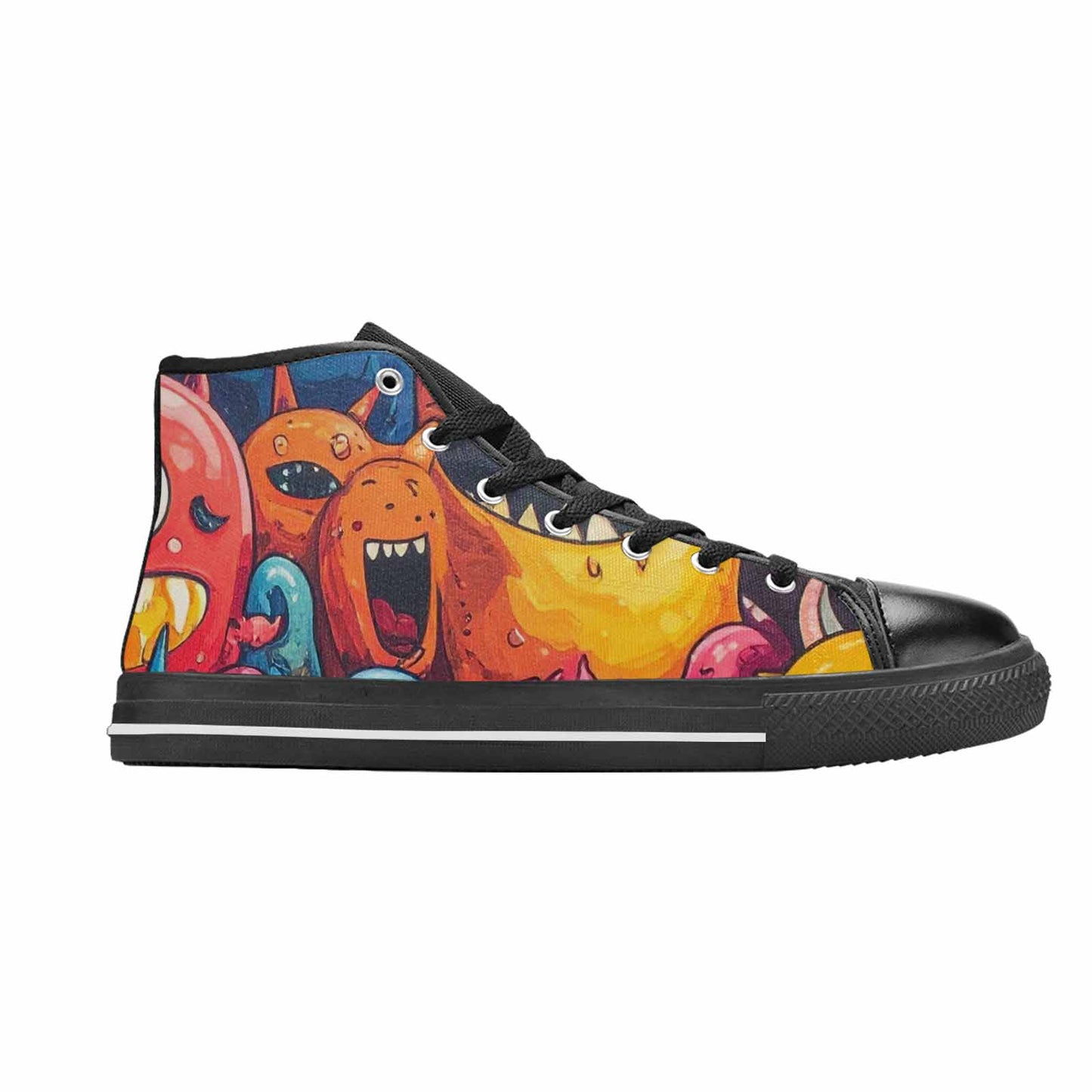 MEN'S Cartoon Monster Character High Top Canvas Cottagecore Shoes