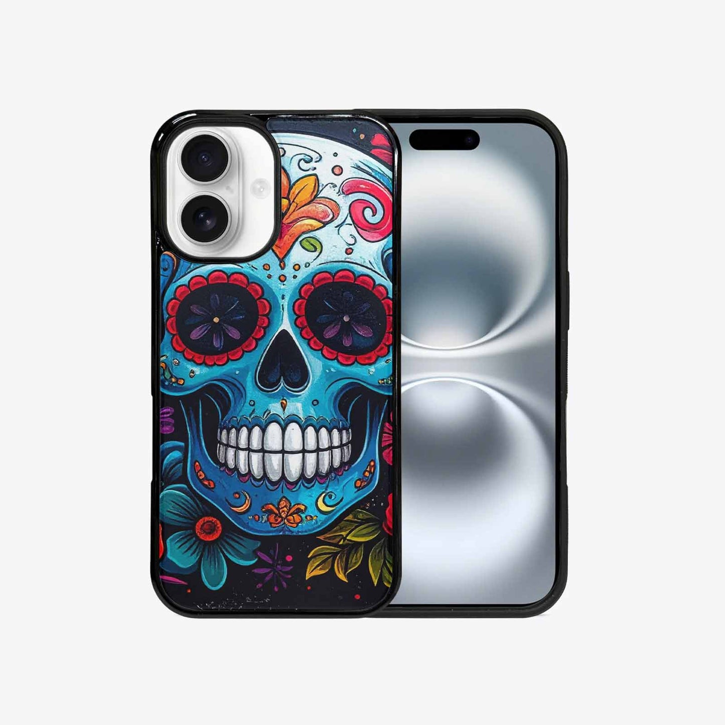iPhone 16 Case — Graffiti Skull Art Seamless Pattern Vibrant, Custom Art Phone Cover
