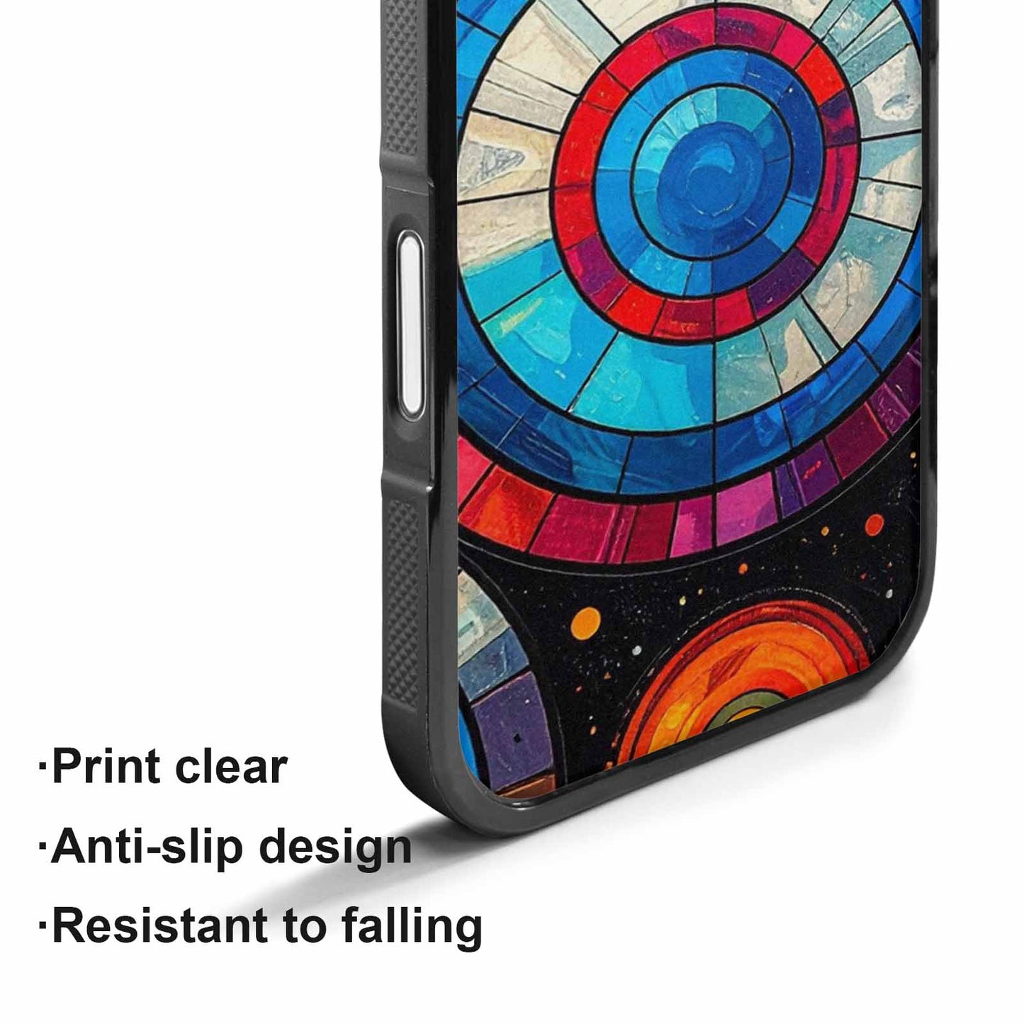iPhone 17 Case — Iridescent Fantasy Sun Original Art, Custom Designed Case Cover