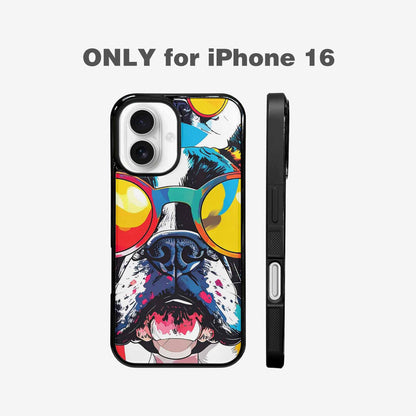 iPhone 16 Case — French Bulldog Pop Art Pattern, Custom Designed Case Cover