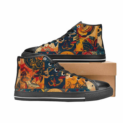 MEN'S Old School Tattoo High Top Canvas Surreal Shoes