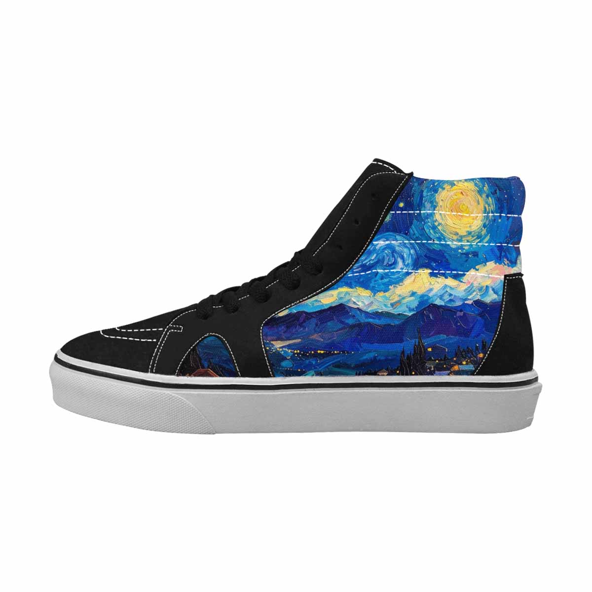 MEN'S Starry Night Van Gogh High Top Canvas Aesthetic Custom Shoes