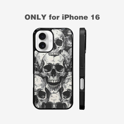 iPhone 16 Case — Tessellated Human Skulls Custom, Unique Phone Case Design
