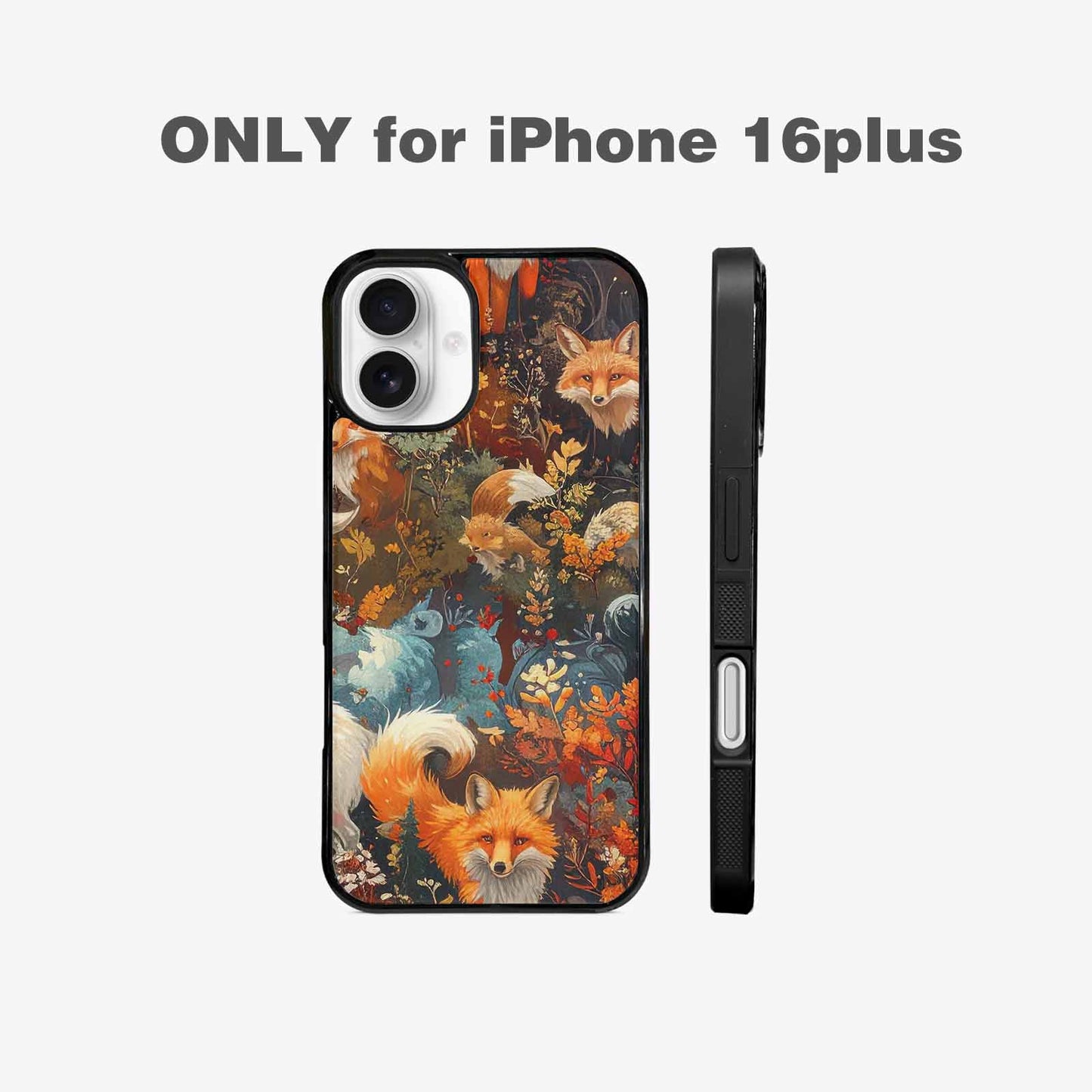 iPhone 16 Plus Case — Fox Forest Fox Forest Pattern Hundreds, Custom Art Phone Cover