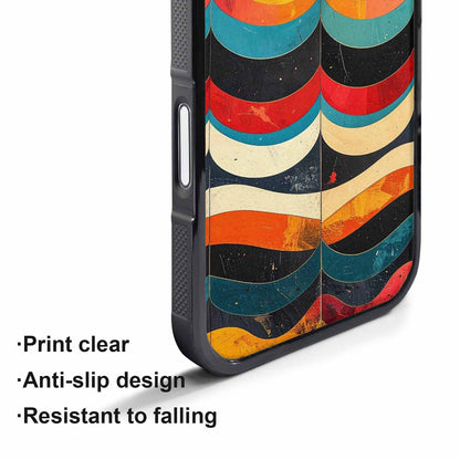 iPhone 17 Pro Max Case — Retro Wave Scallop Stripe Small Retro, Custom Designed Case Cover