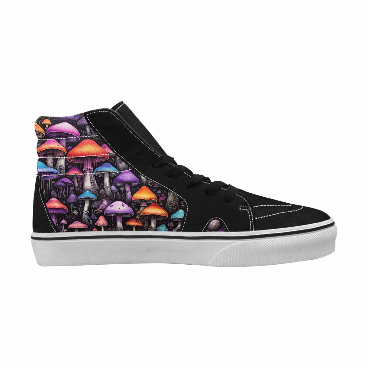 MEN'S Rainbow Drip Mushrooms High Top Canvas Dreamlike Custom Shoes