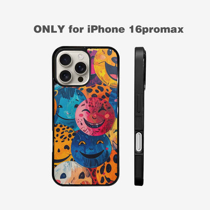 iPhone 16 Pro Max Case — Smiley Faces Animal Printsmile Kh7 Personalized, Original Design Phone Case