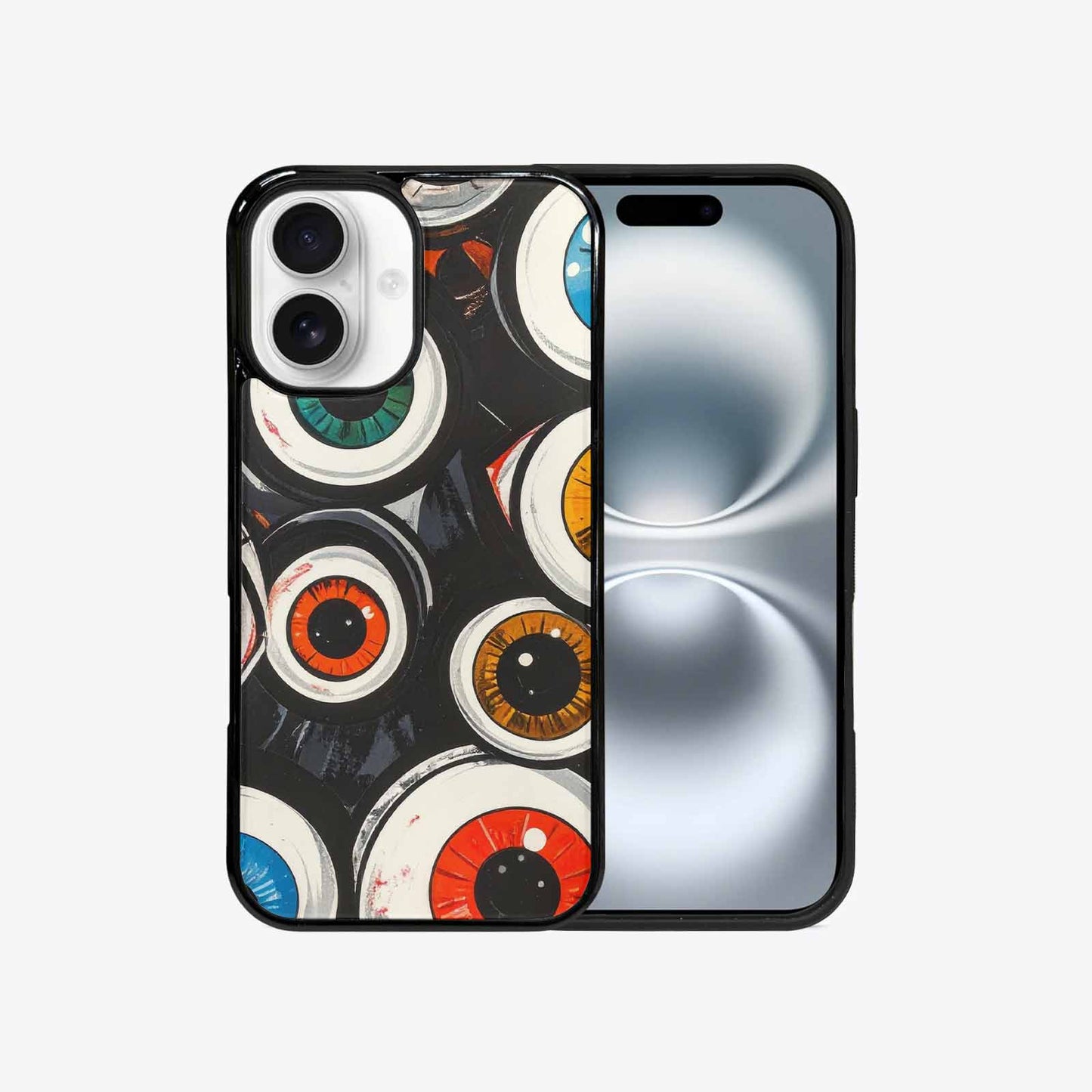iPhone 16 Case — Googly Cartoon Eyeballs, Custom Art Phone Cover