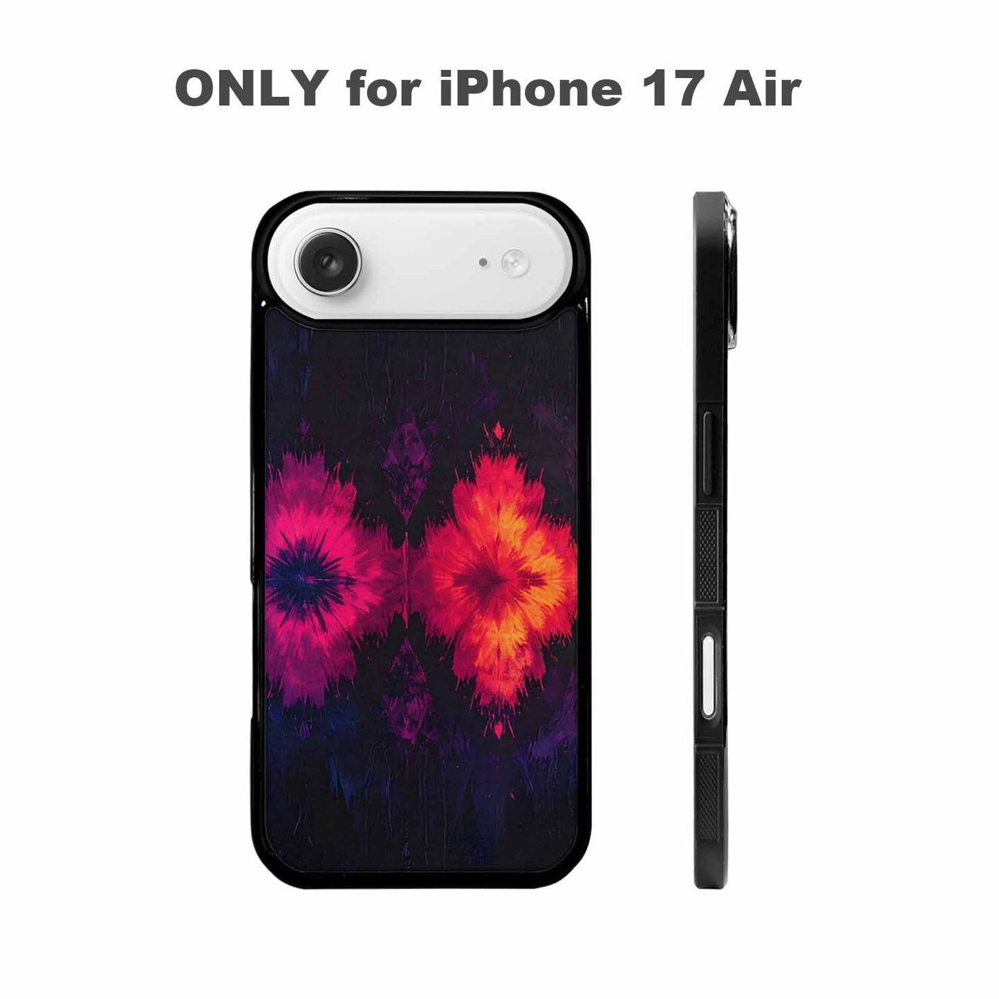 iPhone 17 Air Case — Tie Dye Dark Art Seamless Tie, Custom Printed Phone Case