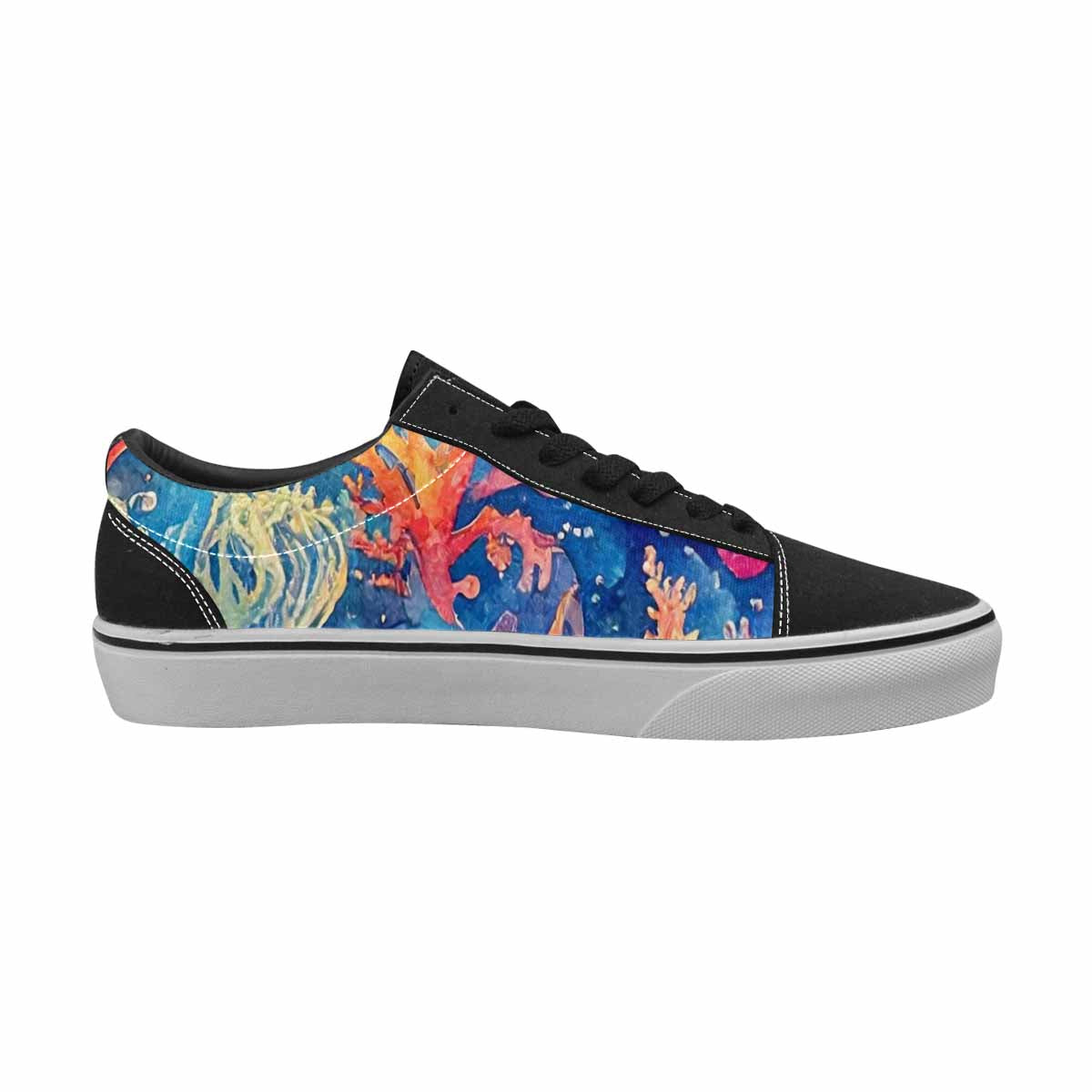 WOMEN'S Fish Scale Coral Canvas Lace-Up Cottagecore Shoes