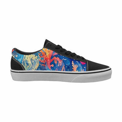 WOMEN'S Fish Scale Coral Canvas Lace-Up Cottagecore Shoes