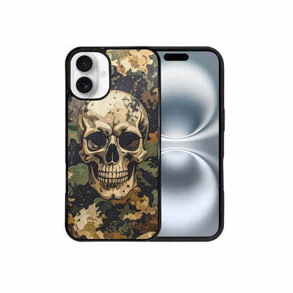 iPhone 16 Plus Case — Military Camo Skull Custom, Custom Printed Phone Case