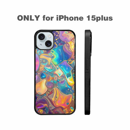 iPhone 15 Plus Case — Holographic Iridescent Shimmer Pattern Hundreds Of, Personalized Phone Case