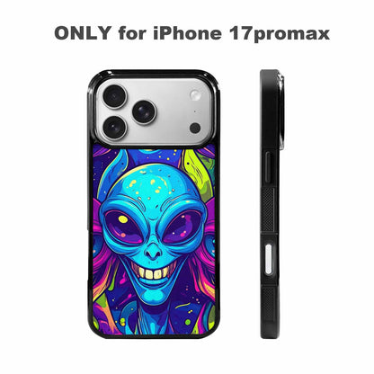 iPhone 17 Pro Max Case — Alien Ufo Cartoon Art Alien Scifi, Custom Printed Phone Case