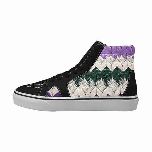 MEN'S Genderqueer Flag Color High Top Canvas Dark Academia Custom Sneakers