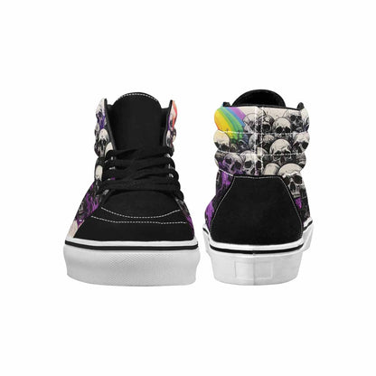 MEN'S Rainbow From Skull S High Top Canvas Surreal Shoes