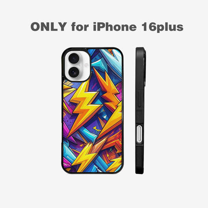 iPhone 16 Plus Case — Lightning Bolt Storm Pattern Hundreds Of, Custom Made Phone Cover