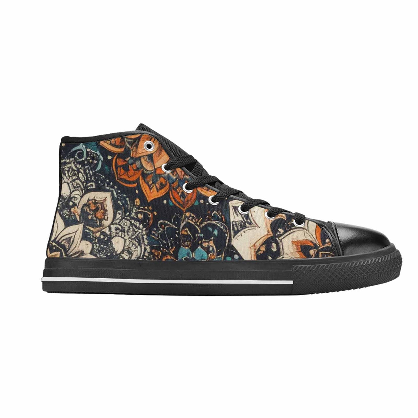 MEN'S Mandala High Top Canvas Grunge Custom Sneakers