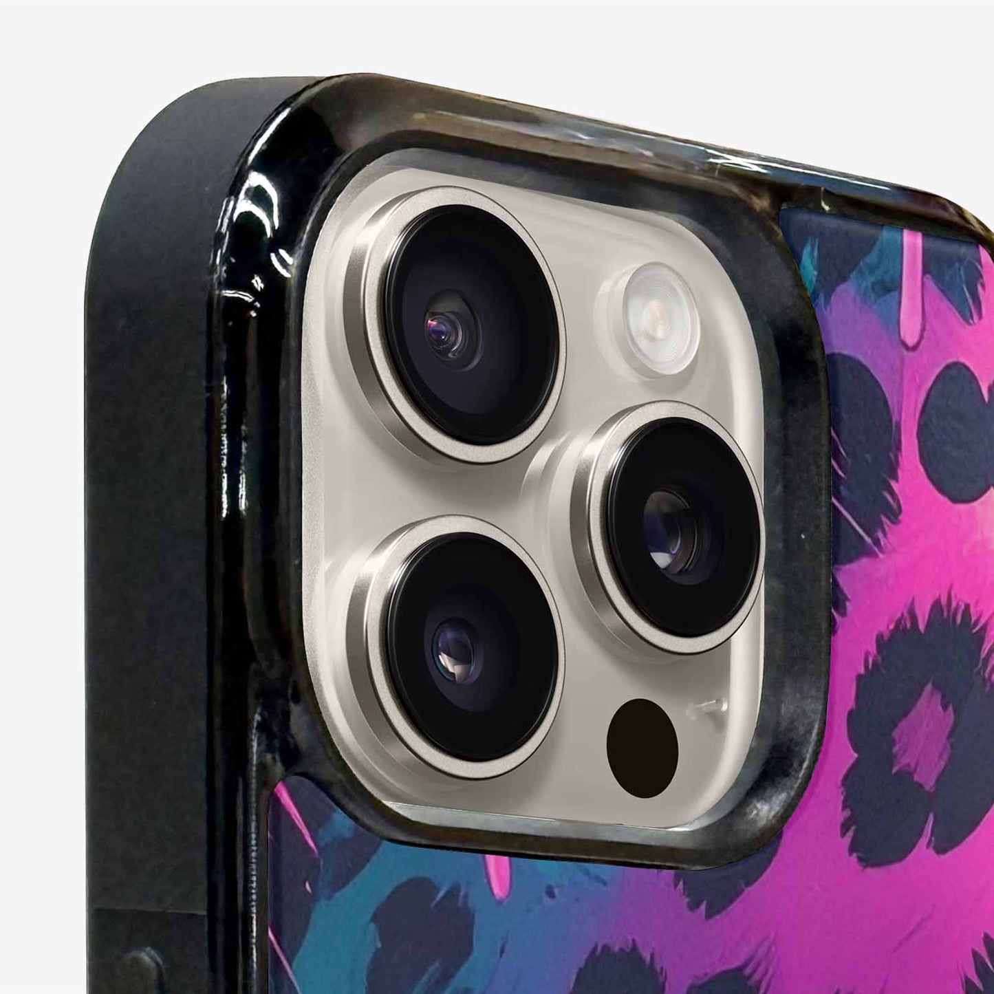 iPhone 15 Pro Max Case — Leopard Melting Neon, Personalized Phone Case