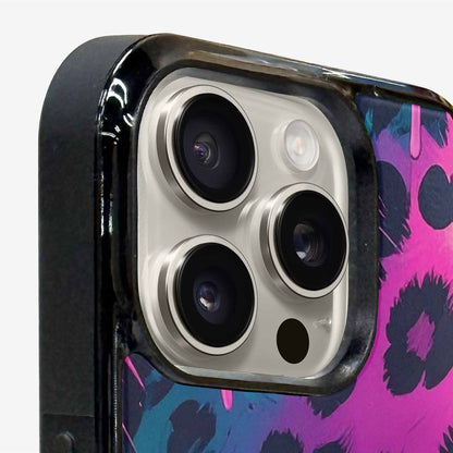iPhone 15 Pro Max Case — Leopard Melting Neon, Personalized Phone Case