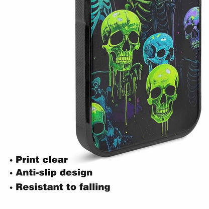 iPhone 15 Plus Case — Skeletons Neon Green Glowskele Ejt Personalized, Personalized Phone Case