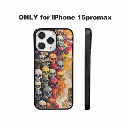 iPhone 15 Pro Max Case — Skulls Marbleskulls Pattern, Custom Printed Phone Case