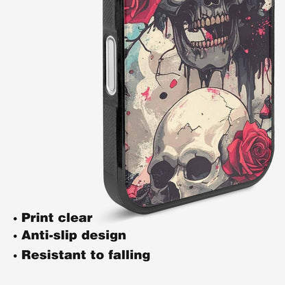 iPhone 16 Plus Case — Skulls And Roses Skulls And Roses, Custom Designed Case Cover