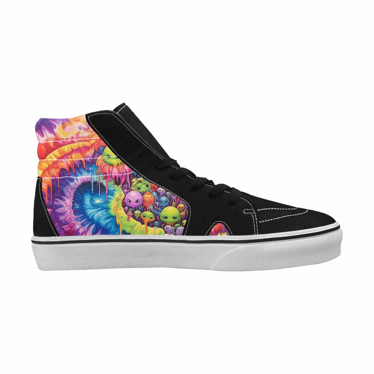 MEN'S Aliens  Tie Dye High Top Canvas Melting Art Sneakers