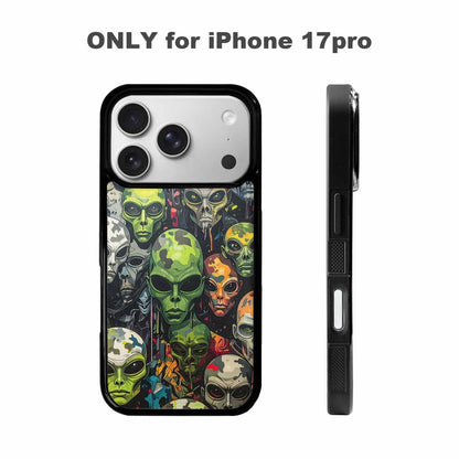 iPhone 17 Pro Case — Aliens Camo Aliens Pattern Hundreds Alien, Original Design Phone Case