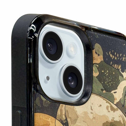 iPhone 15 Plus Case — Military Camo Skull, Unique Phone Case Design