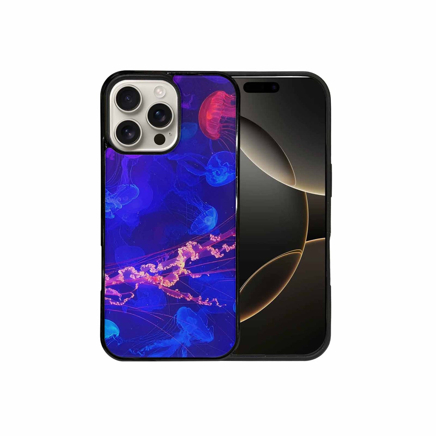 iPhone 16 Pro Max Case — Jellyfish Glow Jellyfish Glow Pattern Hundreds, Custom Print Case Cover