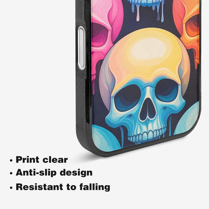 iPhone 16 Case — Dripping Candy Skulls, Custom Phone Case