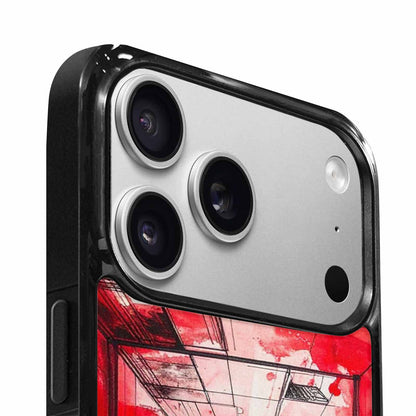 iPhone 17 Pro Max Case — Black &amp; Red Ink Galaxy Space, Original Design Phone Case