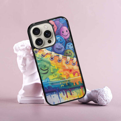 iPhone 16 Pro Case — Smiley Facessmiley Faces Tie D, Custom Phone Case