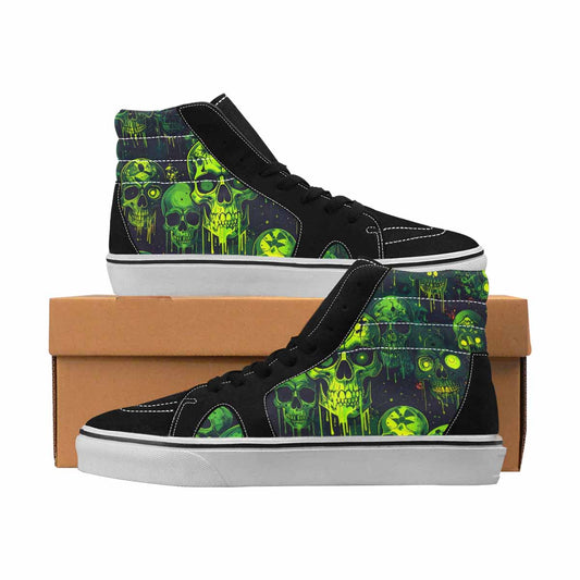 MEN'S Skulls High Top Canvas Custom Fashion Neon Fantasy Handmade Custom Shoes