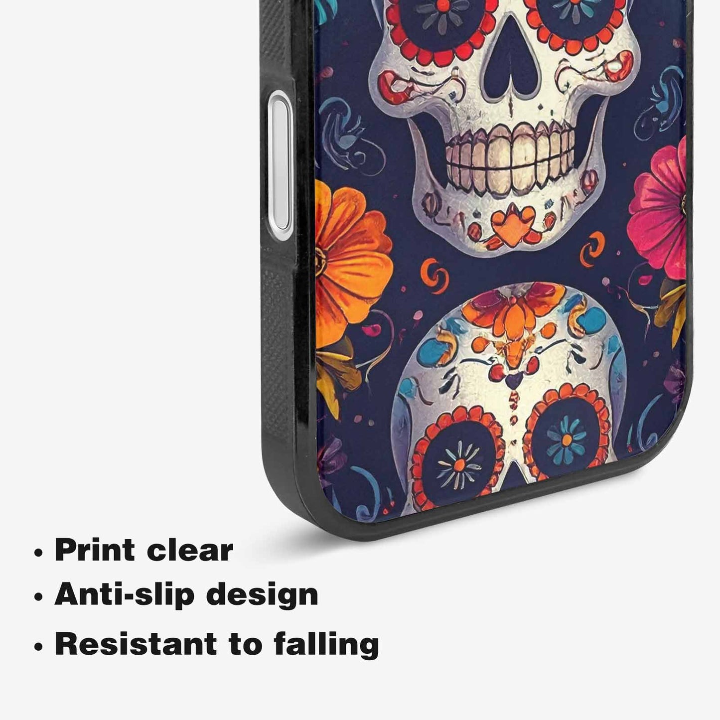 iPhone 16 Plus Case — Day Of Dead Sugar Skull Custom, Customized Protective Case