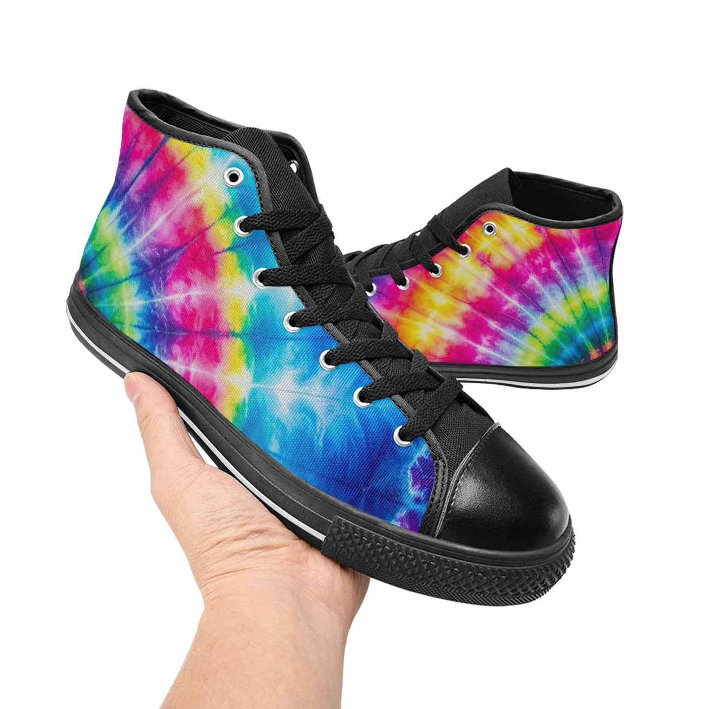 MEN'S Tie Dye Acid Wash Color High Top Canvas Grunge Sneakers