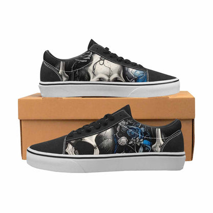WOMEN'S Skull Roses Lace-Up Canvas Grunge Custom Shoes