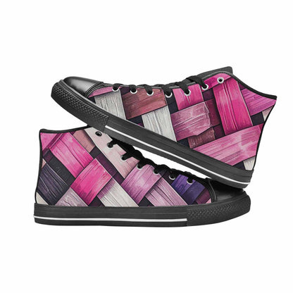 MEN'S Genderfluid Flag Color High Top Canvas Cottagecore Sneakers