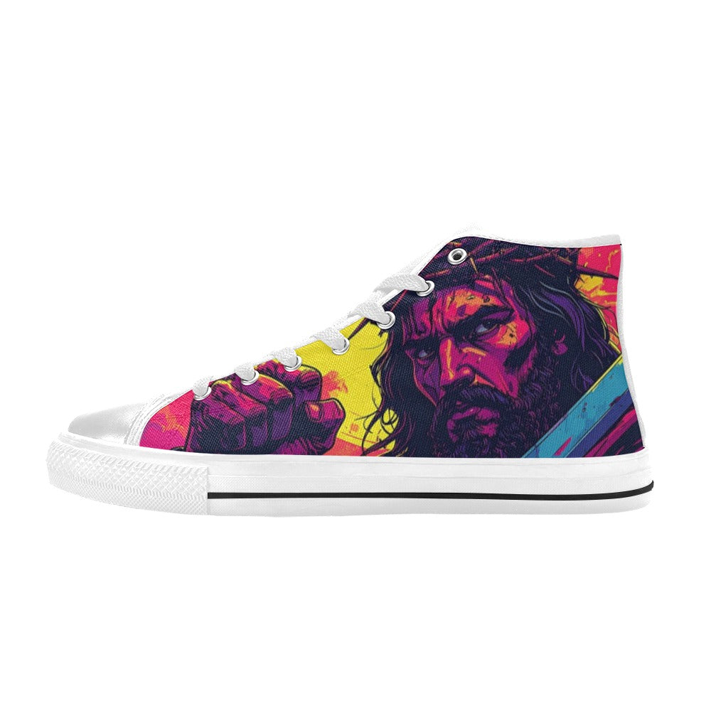 WOMEN'S Jesus_Ht_09 High Top Canvas Aesthetic Custom Sneakers