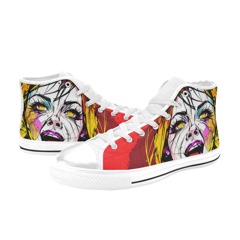 WOMEN'S Scream 2 High Top Canvas Y2K Sneakers