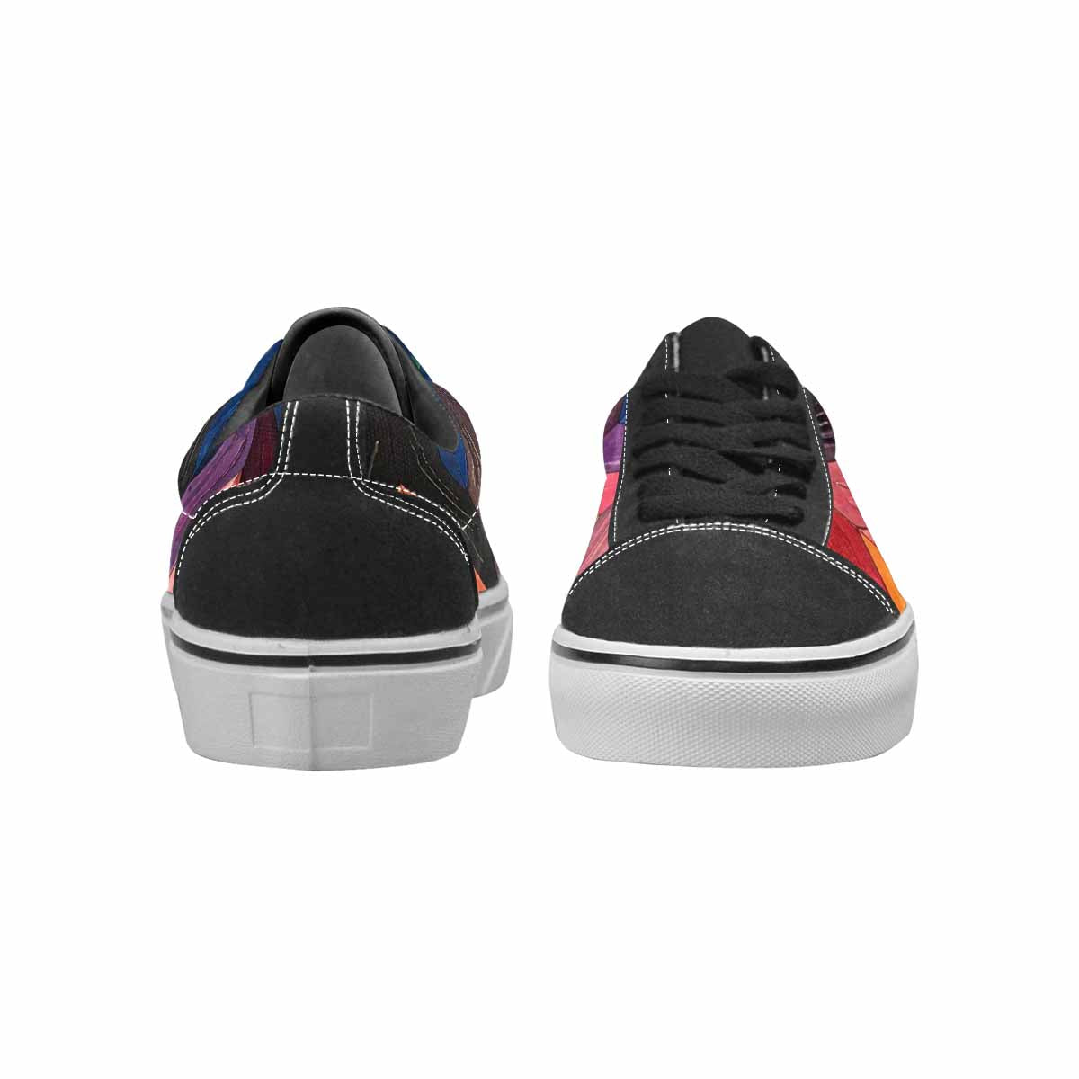 MEN'S Progress Pride Flag Canvas Lace-Up Wallpaper Art Custom Shoes