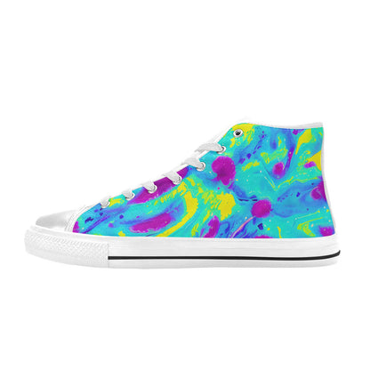 MEN'S Tie Dye Splash Retro High Top Canvas Y2K Sneakers