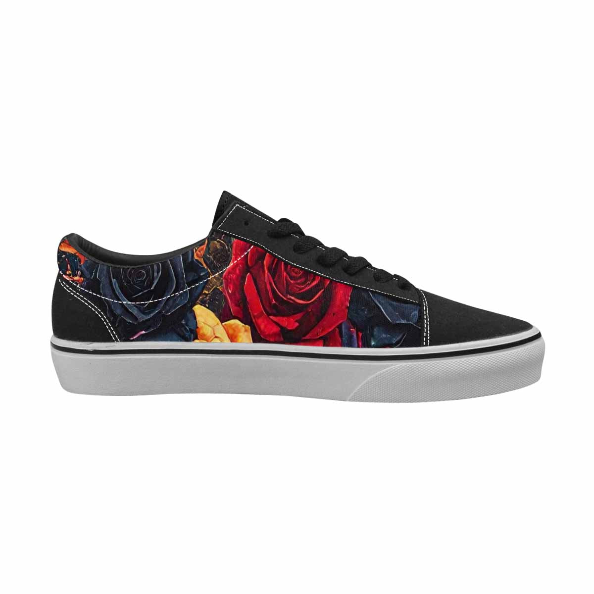WOMEN'S Gothic Rose Lace-Up Canvas Kaleidoscope Custom Sneakers