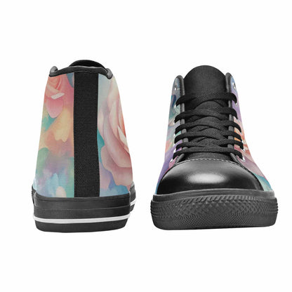 WOMEN'S Skulls Roses Candy Airbrush High Top Canvas Dreamcore Custom Shoes