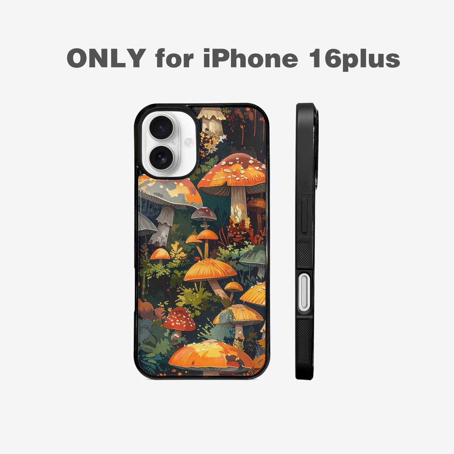iPhone 16 Plus Case — Mushrooms Camomushrooms Patter, Custom Art Phone Cover