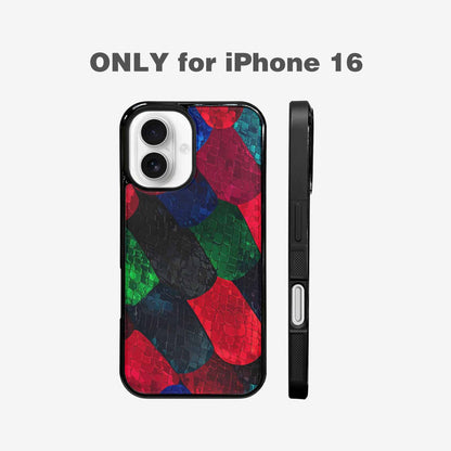 iPhone 16 Case — Dark Snake Print, Custom Art Phone Cover