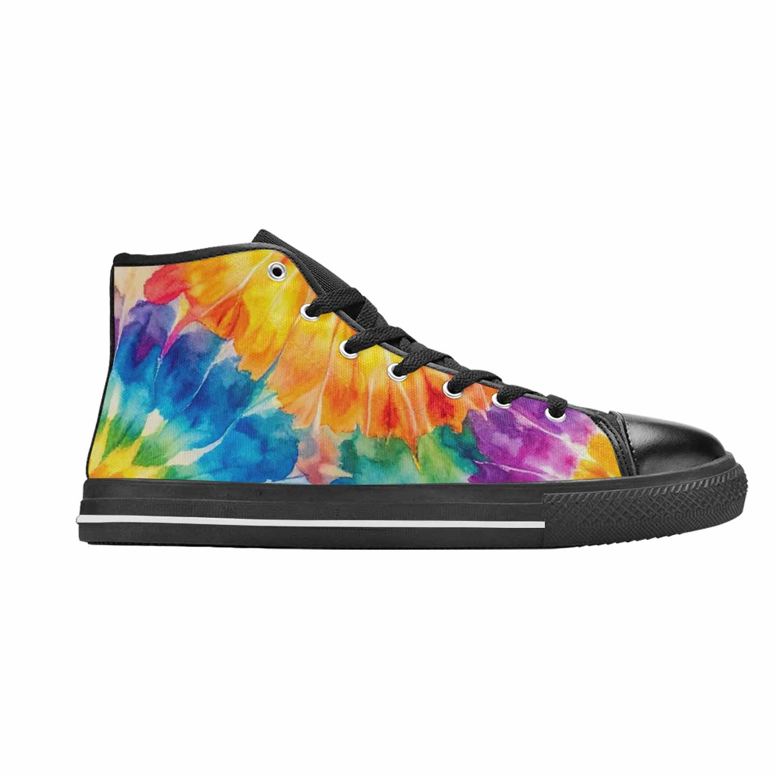 MEN'S Tie Dye Swirl High Top Canvas Dark Academia Shoes