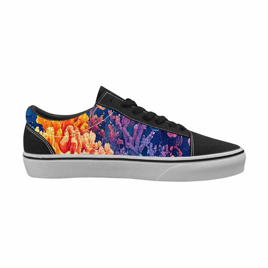 WOMEN'S Fish Scale Coral Canvas Lace-Up Surreal Custom Shoes